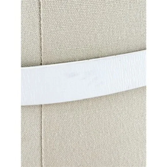 Dolce & Gabbana Skinny White Leather Belt Size: M Dolce & Gabbana Skinny White Leather Belt Size: M  main image 4